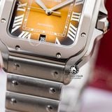 Đồng Hồ Cartier Santos De Cartier 40mm WSSA0064 Rep 1:1 Chế Tác Vỏ Bạc Mặt Nâu Dây Kim Loại