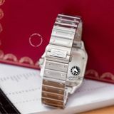 Đồng Hồ Cartier Santos De Cartier 40mm WSSA0064 Rep 1:1 Chế Tác Vỏ Bạc Mặt Nâu Dây Kim Loại