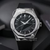 Đồng Hồ Hublot Classic Fusion Orlinski 40mm Rep 1:1 Chế Tác Vỏ Bạc Mặt Số Đen Dây Cao Su Đen 550.NS.1800.RX.ORL19