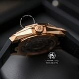Đồng Hồ Hublot Classic Fusion Orlinski 40mm Rep 1:1 Chế Tác Vỏ Vàng Hồng Đính Đá Pave Mặt Số Đen Dây Cao Su Đen 550.OS.1800.RX.1604.ORL19