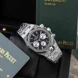 Đồng Hồ Audemars Piguet Royal Oak Chronograph 26331ST.OO.1220ST.02 Rep 1:1 Chế Tác Vỏ Bạc Mặt Đen Dây Kim Loại