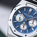 Đồng Hồ Audemars Piguet Royal Oak Chronograph 26331ST.OO.1220ST.01 Rep 1:1 Chế Tác Vỏ Bạc Mặt Xanh Dây Kim Loại