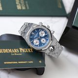 Đồng Hồ Audemars Piguet Royal Oak Chronograph 26331ST.OO.1220ST.01 Rep 1:1 Chế Tác Vỏ Bạc Mặt Xanh Dây Kim Loại