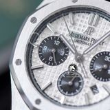 Đồng Hồ Audemars Piguet Royal Oak Chronograph 26331ST.OO.1220ST.03 Rep 1:1 Chế Tác Vỏ Bạc Mặt Trắng Dây Kim Loại