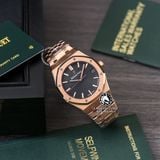 Đồng Hồ Audemars Piguet Royal Oak 15500OR.OO.1220OR.01 Rep 1:1 Chế Tác Vỏ Vàng Hồng Mặt Đen Dây Kim Loại