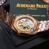 Đồng Hồ Audemars Piguet Royal Oak 15500OR.OO.1220OR.01 Rep 1:1 Chế Tác Vỏ Vàng Hồng Mặt Đen Dây Kim Loại