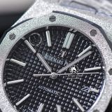 Đồng Hồ Audemars Piguet Royal Oak Frosted-Gold 15454BC.GG.1259BC.03 Rep 1:1 Chế Tác Vỏ Bạc Mặt Đen Dây Kim Loại