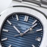 Đồng Hồ Patek Philippe Nautilus 5811/1G-001 Rep 1:1 Chế Tác Vỏ Bạc Mặt Xanh Dương Dây Kim Loại