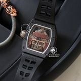 Đồng Hồ Richard Mille RM 47 The Time Of The Samurai Rep 1:1 Chế Tác Vỏ Ceramic Đen Mặt Skeleton Lộ Cơ Dây Cao Su