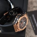 Đồng Hồ Hublot Big Bang 44mm Rep 1:1 Chế Tác Vỏ Vàng Hồng Mặt Đen Dây Cao Su 301.PX.130.RX