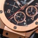 Đồng Hồ Hublot Big Bang 44mm Rep 1:1 Chế Tác Vỏ Vàng Hồng Mặt Đen Dây Cao Su 301.PX.130.RX