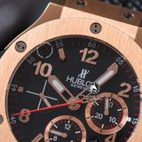 Đồng Hồ Hublot Big Bang 44mm Rep 1:1 Chế Tác Vỏ Vàng Hồng Mặt Đen Dây Cao Su 301.PX.130.RX