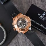 Đồng Hồ Hublot Big Bang 44mm Rep 1:1 Chế Tác Vỏ Vàng Hồng Niềng Ceramic Đen Mặt Carbon Đen 301.PB.131.RX