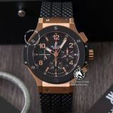 Đồng Hồ Hublot Big Bang 44mm Rep 1:1 Chế Tác Vỏ Vàng Hồng Niềng Ceramic Đen Mặt Carbon Đen 301.PB.131.RX