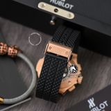 Đồng Hồ Hublot Big Bang 44mm Rep 1:1 Chế Tác Vỏ Vàng Hồng Niềng Ceramic Đen Mặt Carbon Đen 301.PB.131.RX