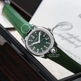 Đồng Hồ Patek Philippe Aquanaut 5168G-010 Rep 1:1 Chế Tác Vỏ Bạc Mặt Xanh Lá Dây Cao Su