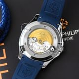 Đồng Hồ Patek Philippe Aquanaut 5168G-001 Rep 1:1 Chế Tác Vỏ Bạc Mặt Xanh Dương Dây Cao Su