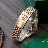 Đồng Hồ Rolex Datejust 41mm 126331-0004 Rep 1:1 Chế Tác Vỏ Vàng Hồng Mặt Nâu Chocolate Cọc Số Đính Đá Dây Kim Loại