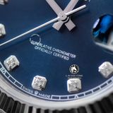 Đồng Hồ Rolex Datejust 41mm 126334-0016 Rep 1:1 Chế Tác Vỏ Bạc Mặt Xanh Dương Cọc Số Đính Đá Dây Kim Loại