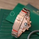 Đồng Hồ Rolex Cosmograph Daytona Rainbow 116595RBOW Rep 1:1 Cao Cấp Vỏ Vàng Hồng Niềng Bezel Đính Ruby Cầu Vồng Mặt Đen Dây Kim Loại