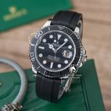 Đồng Hồ Rolex Yacht-Master 42mm 226659-0004 Rep 1:1 Chế Tác Vỏ Bạc Mặt Mắt Chim Ứng Đen Dây Cao Su