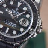 Đồng Hồ Rolex Yacht-Master 42mm 226659-0004 Rep 1:1 Chế Tác Vỏ Bạc Mặt Mắt Chim Ứng Đen Dây Cao Su