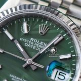 Đồng Hồ Rolex Datejust 36mm 126234-0047 Rep 1:1 Chế Tác Vỏ Bạc Mặt Lá Cỏ Xanh Lá Cọc Số Vạch Dây Kim Loại Jubilee