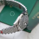 Đồng Hồ Rolex Datejust 36mm 126234-0047 Rep 1:1 Chế Tác Vỏ Bạc Mặt Lá Cỏ Xanh Lá Cọc Số Vạch Dây Kim Loại Jubilee