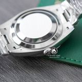 Đồng Hồ Rolex Day-Date 40mm 228239-0033 Rep 1:1 Cao Cấp Vỏ Bạc Mặt Xanh Olive Cọc Số La Mã Dây Kim Loại