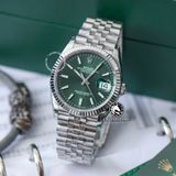 Đồng Hồ Rolex Datejust 36mm 126234-0051 Rep 1:1 Chế Tác Vỏ Bạc Mặt Xanh Lá  Cọc Số Vạch Dây Kim Loại Jubilee
