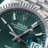 Đồng Hồ Rolex Datejust 36mm 126234-0051 Rep 1:1 Chế Tác Vỏ Bạc Mặt Xanh Lá  Cọc Số Vạch Dây Kim Loại Jubilee