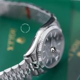 Đồng Hồ Rolex Datejust 36mm 126234-0051 Rep 1:1 Chế Tác Vỏ Bạc Mặt Xanh Lá  Cọc Số Vạch Dây Kim Loại Jubilee
