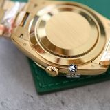 Đồng Hồ Rolex Day-Date 40mm 228238-004 Rep 1:1 Chế Tác Vỏ Vàng Kim Mặt Đen Cọc Số Đính Đá Baguette Trọng Lượng 168 Gram Dây Kim Loại
