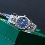 Đồng Hồ Rolex Datejust 36mm 126234-0037 Rep 1:1 Chế Tác Vỏ Bạc Mặt Xanh Dương Cọc Số Đính Đá Dây Kim Loại Jubilee