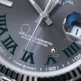 Đồng Hồ Rolex Datejust 36mm 126234-0045 Rep 1:1 Chế Tác Vỏ Bạc Mặt Xám Cọc Số La Mã Dây Kim Loại Jubilee