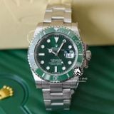 Đồng Hồ Rolex Submariner 116610LV Rep 1:1 Chế Tác Vỏ Bạc Mặt Xanh Lá Cây Dây Kim Loại Oyster