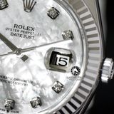 Đồng Hồ Rolex Datejust 41mm 126334-0020 Rep 1:1 Chế Tác Vỏ Bạc Mặt Số Độ Xà Cừ Vân Mây Cọc Số Kim Cương Thiên Nhiên Dây Kim Loại Jubilee