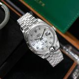 Đồng Hồ Rolex Datejust 41mm 126334-0020 Rep 1:1 Chế Tác Vỏ Bạc Mặt Số Độ Xà Cừ Vân Mây Cọc Số Kim Cương Thiên Nhiên Dây Kim Loại Jubilee