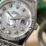 Đồng Hồ Rolex Datejust 36mm 116234-0078 Rep 1:1 Chế Tác Vỏ Bạc Mặt Số Độ Xà Cừ Vân Mây Cọc Số Kim Cương Thiên Nhiên Dây Kim Loại Jubilee