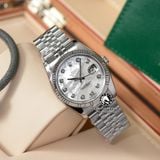 Đồng Hồ Rolex Datejust 36mm 116234-0078 Rep 1:1 Chế Tác Vỏ Bạc Mặt Số Độ Xà Cừ Vân Mây Cọc Số Kim Cương Thiên Nhiên Dây Kim Loại Jubilee