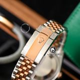 Đồng Hồ Rolex Datejust 36mm 126231-0021 Rep 1:1 Chế Tác Vỏ Demi Bọc Vàng Mặt Số Độ Xà Cừ Vân Mây Cọc Số Kim Cương Thiên Nhiên Dây Kim Loại Jubilee