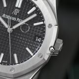 Đồng Hồ Audemars Piguet Royal Oak 15500ST.OO.1220ST.03 Rep 1:1 Chế Tác Vỏ Bạc Mặt Đen Dây Kim Loại