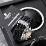 Đồng Hồ Hublot Big Bang 44mm Rep 1:1 Chế Tác Vỏ Bạc Mặt Carbon Đen Dây Cao Su 301.SB.131.RX