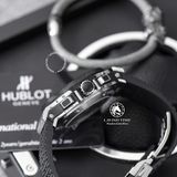 Đồng Hồ Hublot Big Bang 44mm Rep 1:1 Chế Tác Vỏ Bạc Mặt Carbon Đen Dây Cao Su 301.SB.131.RX