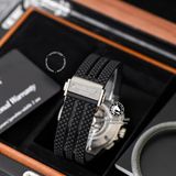 Đồng Hồ Hublot Big Bang 44mm Rep 1:1 Chế Tác Vỏ Bạc Niềng Đính Đá 2 Hàng Mặt Đen Dây Cao Su 301.SX.130.RX.114