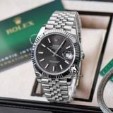Đồng Hồ Rolex Datejust 41mm 126334-0014 Rep 1:1 Chế Tác Vỏ Bạc Mặt Xám Cọc Số Vạch Dây Kim Loại
