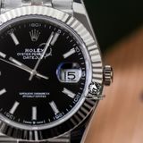 Đồng Hồ Rolex Datejust 41mm 126334-0018 Rep 1:1 Chế Tác Vỏ Bạc Mặt Đen Cọc Số Vạch Dây Kim Loại