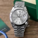 Đồng Hồ Rolex Datejust 41mm 126334-0004 Rep 1:1 Chế Tác Vỏ Bạc Mặt Bạc Cọc Số Vạch Dây Kim Loại