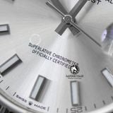 Đồng Hồ Rolex Datejust 41mm 126334-0004 Rep 1:1 Chế Tác Vỏ Bạc Mặt Bạc Cọc Số Vạch Dây Kim Loại