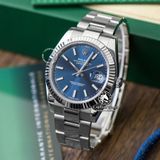 Đồng Hồ Rolex Datejust 41mm 126334-0001 Rep 1:1 Chế Tác Vỏ Bạc Mặt Xanh Dương Cọc Số Vạch Dây Kim Loại Oyster